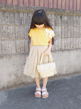 「Right-on（ライトオン）のアイテム（シューズ）」を使った、Nanana さん（キッズ・110cm）の夏コーディネート