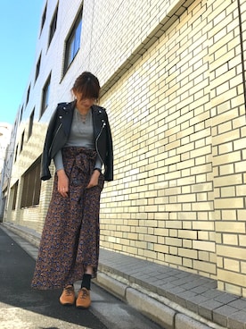 「cava cava（サヴァサヴァ）のアイテム（その他）」を使った、nakajimaさん（レディース・171cm）の春コーディネート