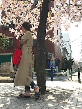 「cava cava（サヴァサヴァ）のアイテム（その他）」を使った、nakajimaさん（レディース・171cm）の春コーディネート