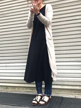 「cava cava（サヴァサヴァ）のアイテム（サンダル）」を使った、nakajimaさん（レディース・171cm）の春コーディネート