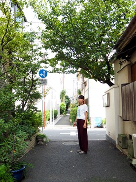 「cava cava（サヴァサヴァ）のアイテム（スニーカー）」を使った、nakajimaさん（レディース・171cm）の秋コーディネート
