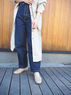 「MEDE19F（メデジュウキュウ）のアイテム（シャツワンピース）」を使った、nakajimaさん（レディース・171cm）の冬コーディネート