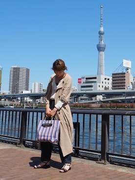 「cava cava（サヴァサヴァ）のアイテム（サンダル）」を使った、nakajimaさん（レディース・171cm）の春コーディネート