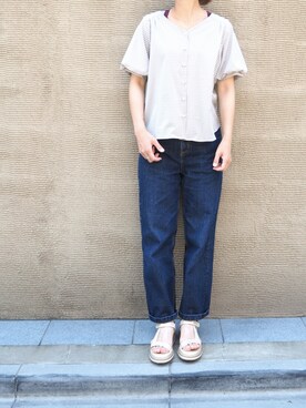 「cava cava（サヴァサヴァ）のアイテム」を使った、nakajimaさん（レディース・170cm）の夏コーディネート