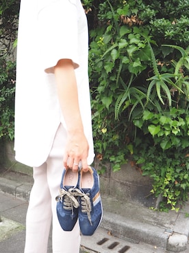 「RED CHOP WORKS（レッドチョップワークス）のアイテム（パンツ）」を使った、nakajimaさん（レディース・171cm）の夏コーディネート