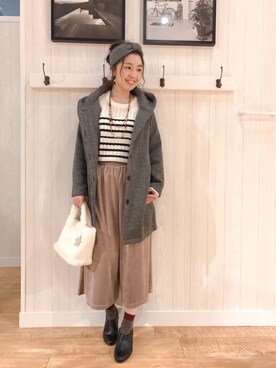 リナさん(レディース・160cm)の冬コーディネート
