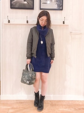 「SHOO・LA・RUE（シューラルー）の◆ラウンドアイウェア（サングラス）」を使った、リナさん（レディース・160cm）の冬コーディネート