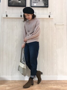 リナさん(レディース・160cm)の冬コーディネート