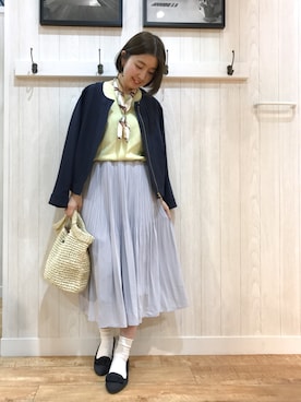「DRESKIP（ドレスキップ）のアイテム（財布/小物）」を使った、リナさん（レディース・160cm）の春コーディネート