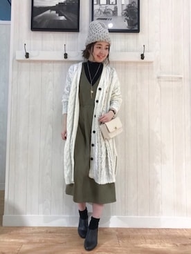 リナさん（レディース・160cm）の冬コーディネート