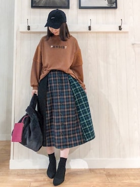 リナさん(レディース・160cm)の秋コーディネート