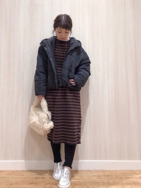 リナさん（レディース・160cm）の冬コーディネート