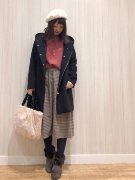リナさん（レディース・160cm）の冬コーディネート