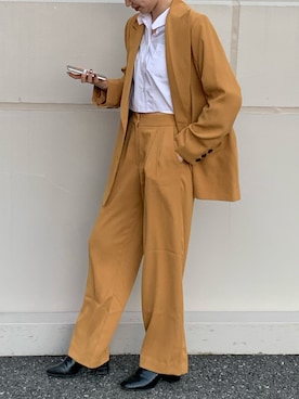 「カラージャケット」｜「アイテム（ブーツ）」を使った、chanhrnさん（レディース・162cm）の春コーディネート