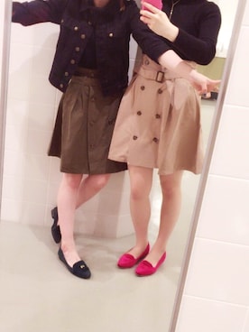 「トレンチスカート」｜erico!さん（レディース・160cm）の冬コーディネート
