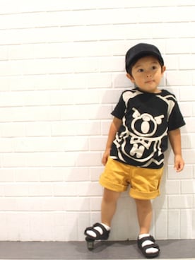 「JOEY HYSTERIC（ジョーイヒステリック）のアイテム」を使った、IORI☺︎さん（キッズ・90cm）の夏コーディネート
