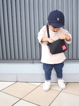 「Manhattan Portage」｜「アイテム（その他）」を使った、IORI☺︎さん（キッズ・90cm）の秋コーディネート