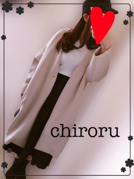 「大きいサイズ」｜「アイテム（その他アウター）」を使った、ちろるさん（レディース・165cm）の春コーディネート