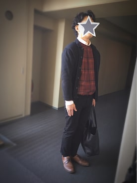 「L.H.P（エルエイチピー）のアイテム（トートバッグ）」を使った、タツロー！さん（メンズ・168cm）の秋コーディネート