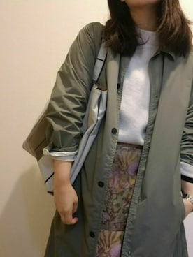 「ひざ丈スカート」｜「アイテム（ジャケット/アウター）」を使った、Haruka Tさん（レディース・169cm）の春コーディネート