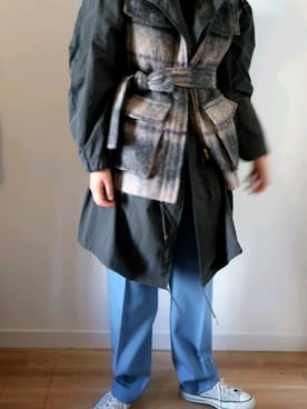 「UNIQUE（ユニーク）のアイテム（ジャケット/アウター）」を使った、Haruka Tさん（レディース・169cm）の冬コーディネート