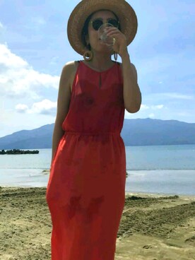 「ASTRAET（アストラット）のアイテム（ワンピース/ドレス）」を使った、miyukiさん（レディース・161cm）の夏コーディネート