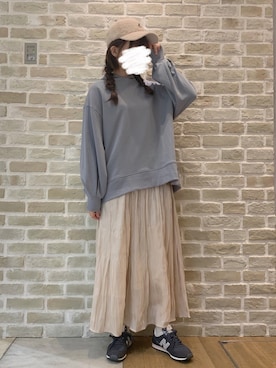 「KANGOL（カンゴール）の■KANGOL Sheep Fur Baseball Cap ＊（キャップ）」を使った、おみぃさん（レディース・157cm）の秋コーディネート