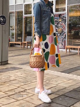 Marimekkoグラフィックワンピース ノースリーブ を使った人気ファッションコーディネート Wear