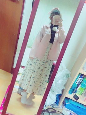 「ロンクスカート」｜「アイテム（ジャケット/アウター）」を使った、ほしたんさん（レディース・156cm）の冬コーディネート