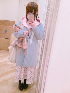 「BUBBLES（バブルス）のアイテム（ジャケット/アウター）」を使った、ほしたんさん（レディース・156cm）の冬コーディネート