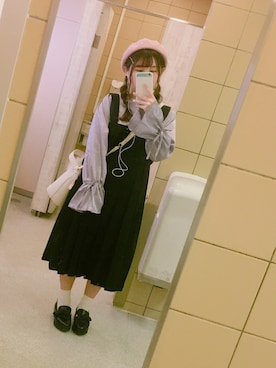 「Swankiss（スワンキス）のアイテム（ハンチング/ベレー帽）」を使った、ほしたんさん（レディース・156cm）の冬コーディネート