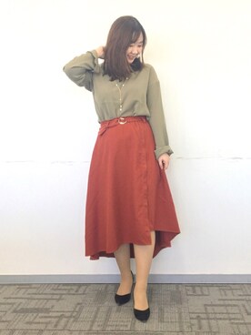 魏单纯さん（レディース・161cm）の冬コーディネート