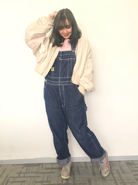 「Another Edition（アナザーエディション）のアイテム（ブルゾン）」を使った、魏单纯さん（レディース・161cm）の春コーディネート