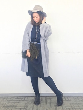 魏单纯さん（レディース・161cm）の冬コーディネート