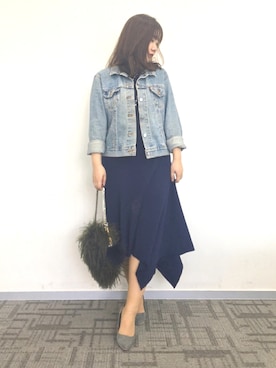 「HENRI BENDEL（ヘンリーベンデル）のアイテム」を使った、魏单纯さん（レディース・161cm）の冬コーディネート