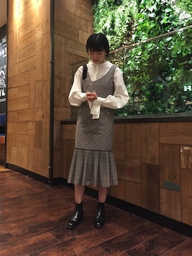 「outfit」｜「アイテム（ワンピース/ドレス）」を使った、永田　真由さん（レディース・170cm）の春コーディネート