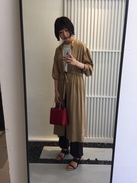 「2018ss」｜「アイテム（ワンピース/ドレス）」を使った、永田　真由さん（レディース・170cm）の春コーディネート