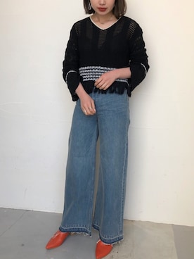 永田　真由さん（レディース・170cm）の春コーディネート