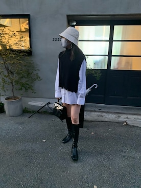 「STUDIOUS(ステュディオス)のアイテム(ベスト)」を使った、pさん(レディース・158cm)の秋コーディネート