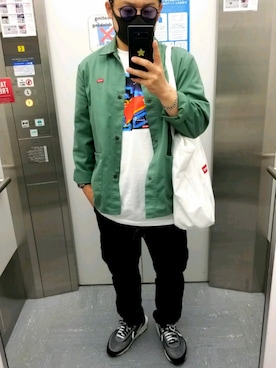 「ZARA（ザラ）のアイテム（カーゴパンツ、ブラック系）」を使った、Yoshihiko87さん（メンズ・166cm）の秋コーディネート