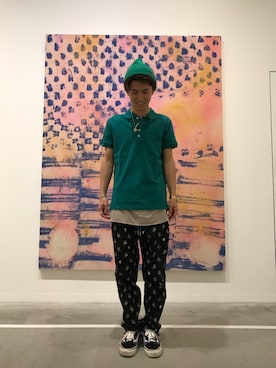 「デニムから始まったライフスタイルブランド」｜「アイテム（トップス）」を使った、BANさん（メンズ・172cm）の夏コーディネート