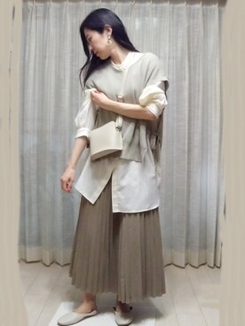 「OZOC（オゾック）のアイテム（パンプス）」を使った、たま🥚ゆっこさん（レディース・165cm）の春コーディネート