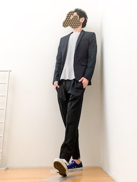 「Dior（ディオール）のアイテム（スラックス）」を使った、ゆうさん（メンズ・183cm）の春コーディネート