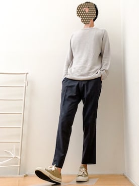「マーガレット・ハウエル(MARGARET HOWELL)」｜「アイテム（スラックス）」を使った、ゆうさん（メンズ・183cm）の夏コーディネート
