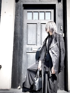 「NYC」｜「アイテム（ライダースジャケット）」を使った、Tatsuya saziさん（メンズ・177cm）の冬コーディネート