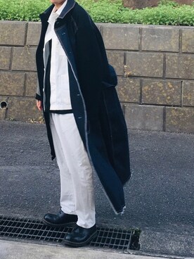 「ドクターマーチン3ホール」｜「アイテム（ブルゾン）」を使った、SHUSKさん（メンズ・178cm）の春コーディネート