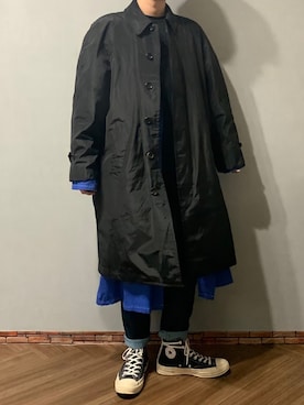 「アイテム（ステンカラーコート）」を使った、がっきー！さん（メンズ・172cm・20代）の秋コーディネート