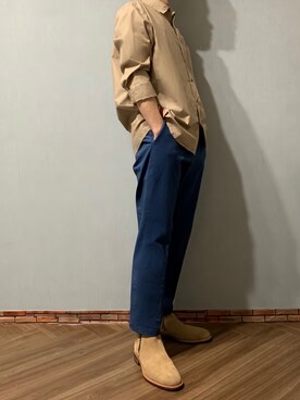 「アズーロ・エ・マローネ」｜「アイテム（ブーツ）」を使った、がっきー！さん（メンズ・172cm）の秋コーディネート