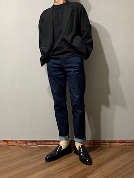 「GIVENCHY（ジバンシイ）のアイテム（シューズ）」を使った、がっきー！さん（メンズ・172cm）の冬コーディネート