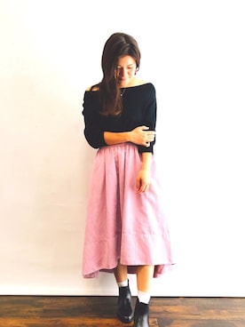 「Faux Pas Paris（フォーパパリ）のアイテム」を使った、magaaさん（レディース・159cm）の秋コーディネート